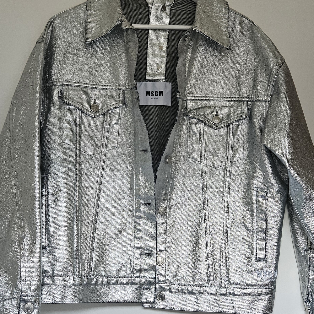 MSGM Silver Metallic Jacket